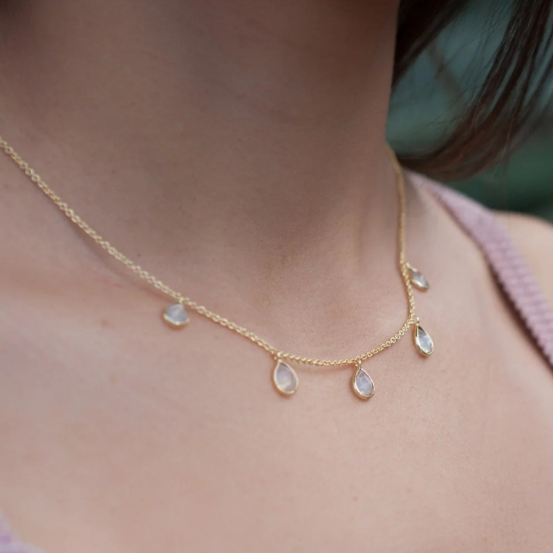 Women's Elegant Mexican Style Waterdrop Chain Necklace